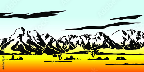 black and white landscape