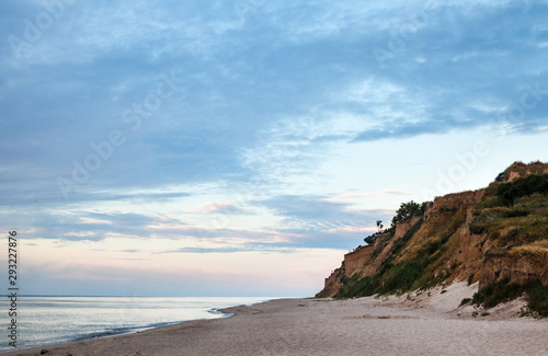 Cliffed coast of the Black Sea in Ukraine