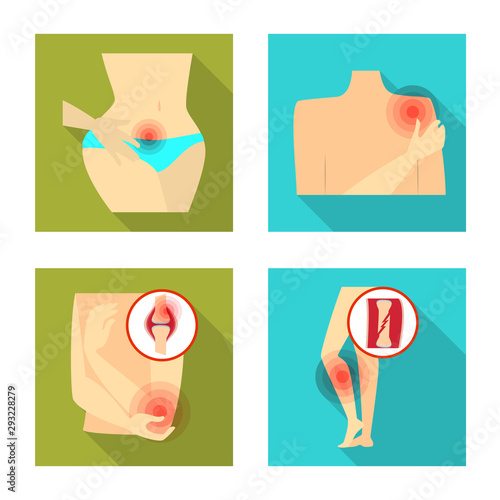 Vector illustration of damage and wound symbol. Collection of damage and rendering stock vector illustration.