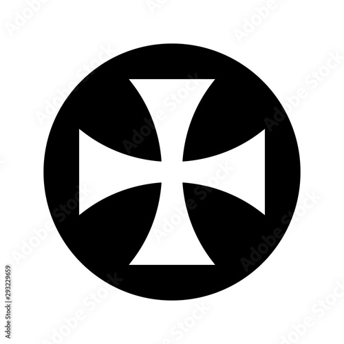 iron cross icon vector design template
