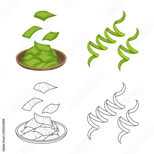 Vector design of protein and sea logo. Set of protein and natural vector icon for stock.