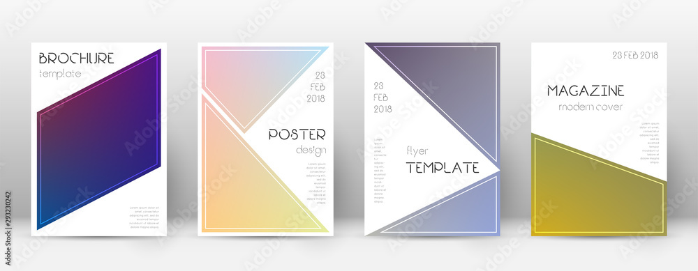 Flyer layout. Triangle cool template for Brochure,