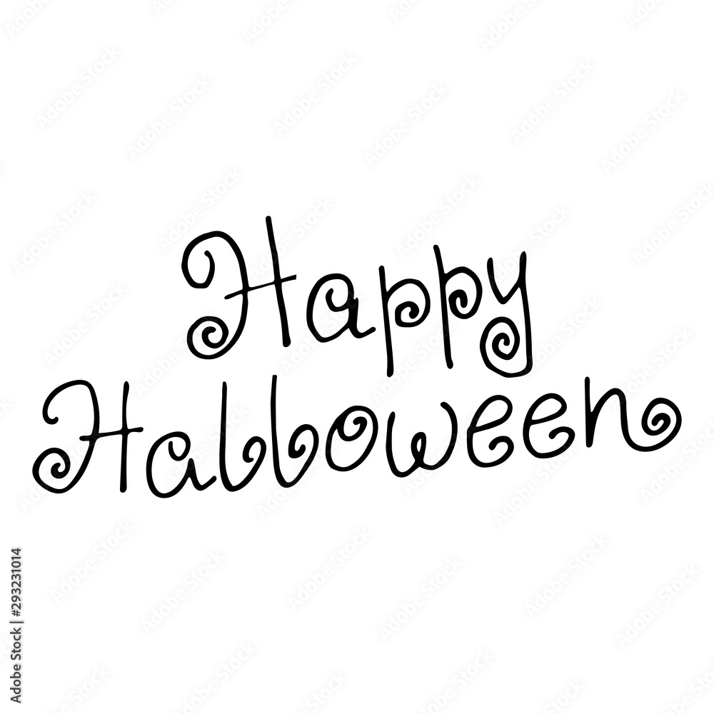 Happy halloween. Hand drawn creative calligraphy Happy halloween. Hand drawn creative calligraphy