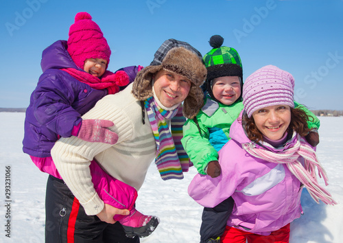 family  on winter vacation
