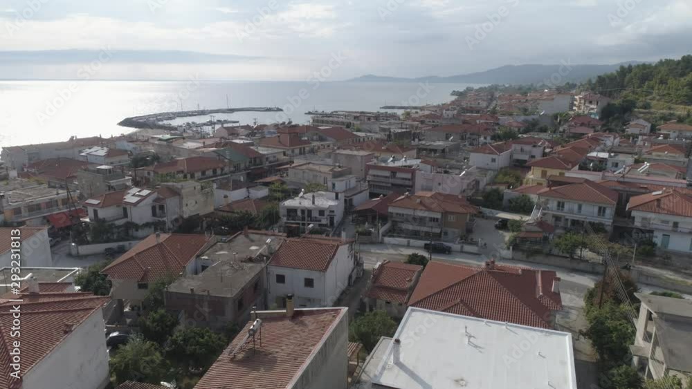 Aerial view of Nea Skioni Village, Kassandra Peninsula, Greece. 4K Aerial view of Nea Skioni Village, Kassandra Peninsula, Greece. 4K