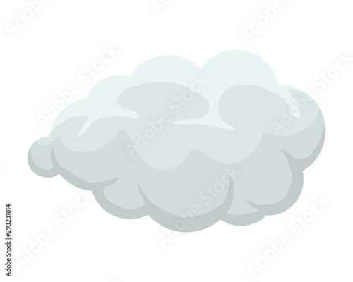 Cartoon smoke or fog. Cumulus explosion comic cloud. Flat smoky vector illustration