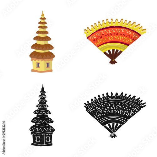 Isolated object of and travel icon. Set of and traditional vector icon for stock.