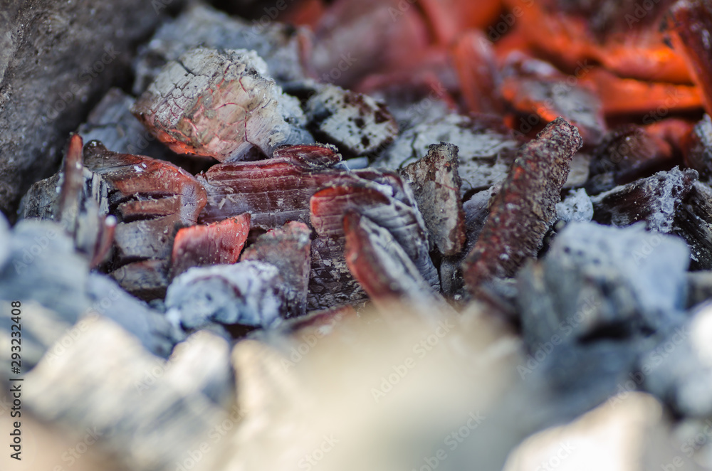 Burning coals from a fire abstract background. Burning coals from a fire abstract background.