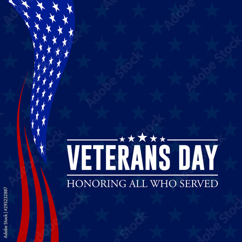 Modern Veterans Day Celebration Background Header Banner Blue and Red Color For Personal and all Business Company with High end Look