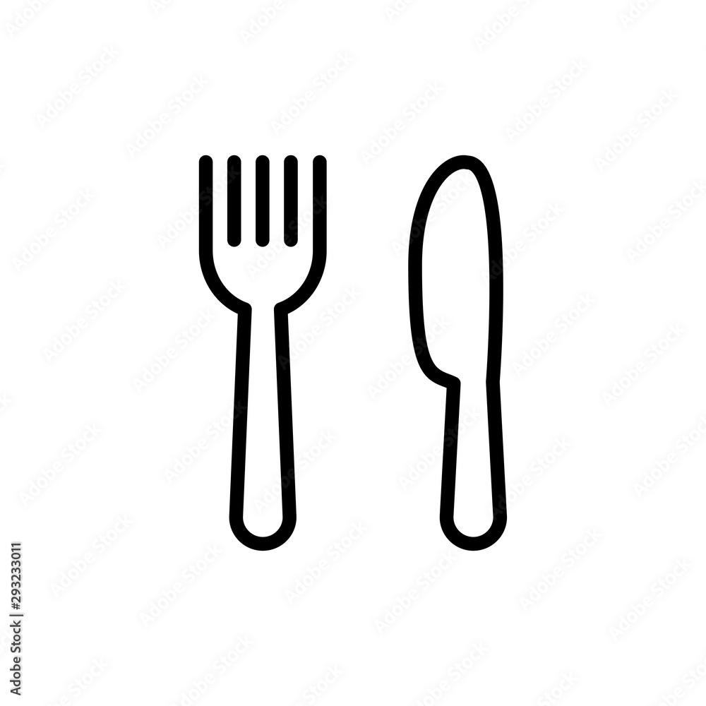 fork and knife icon fork and knife icon