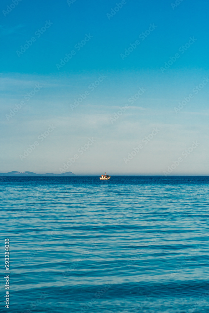 Single Boat on the Ocean
