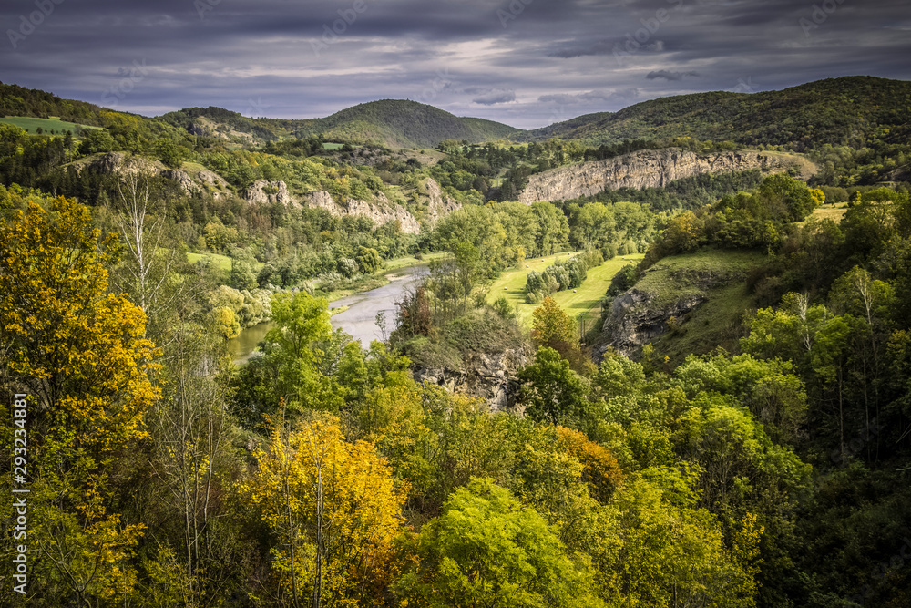 Early autumn river Berounka valley in Bohemia Early autumn river Berounka valley in Bohemia