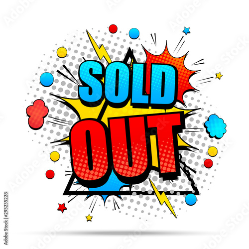 Colorful Sold Out comic concept