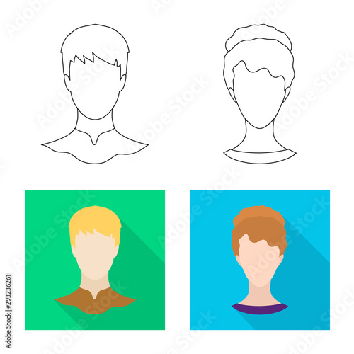 Vector design of professional and photo symbol. Set of professional and profile vector icon for stock.