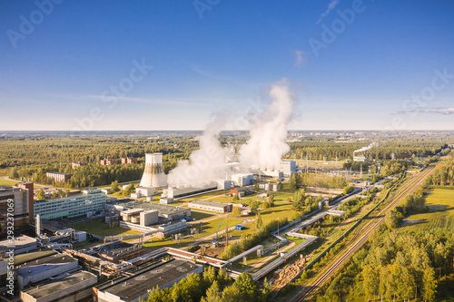  Riga. Latvia. Smoke from thermal power station