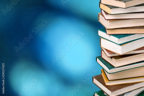 Stack of books, education and learning background © BillionPhotos.com