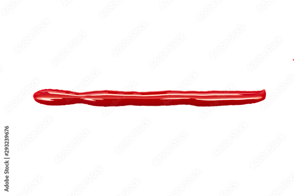 Red blots isolated on white background. Top view. Red blots isolated on white background. Top view.