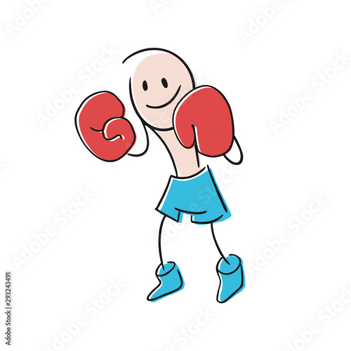 boxer man draw