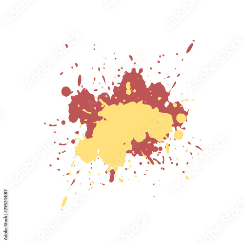 stains of ketchup and mustard