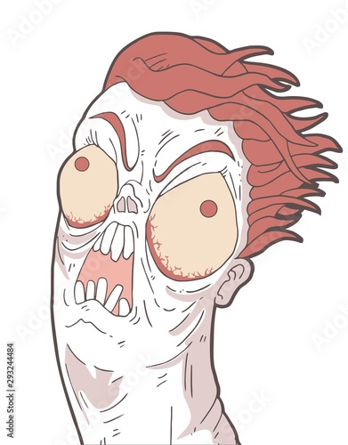 funny crazy face draw