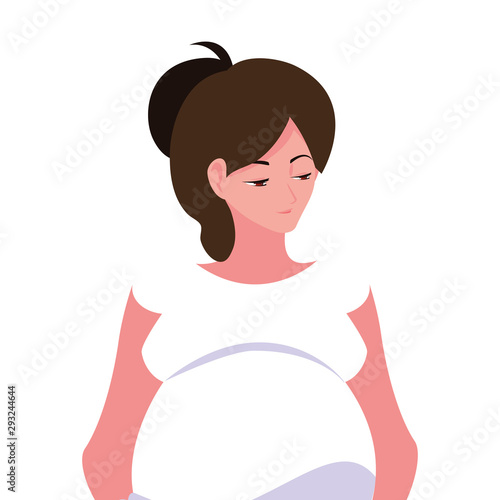 Isolated pregnant woman design icon