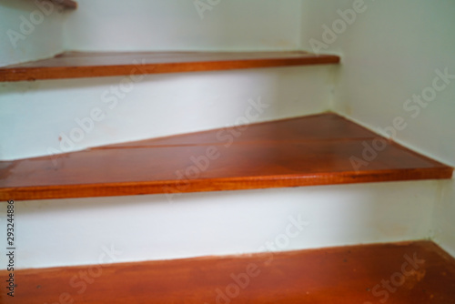 Modern wooden brown stair interior renovate