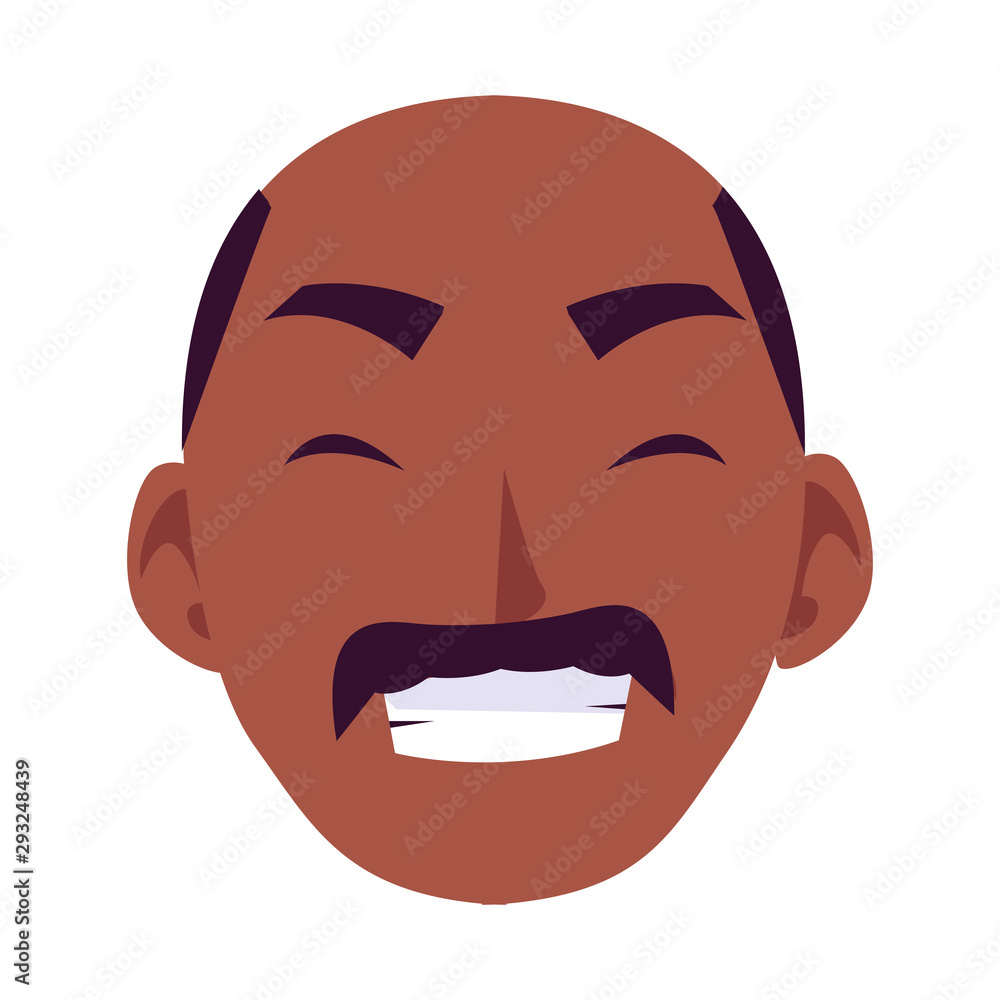 Isolated man head vector design icon Isolated man head vector design icon