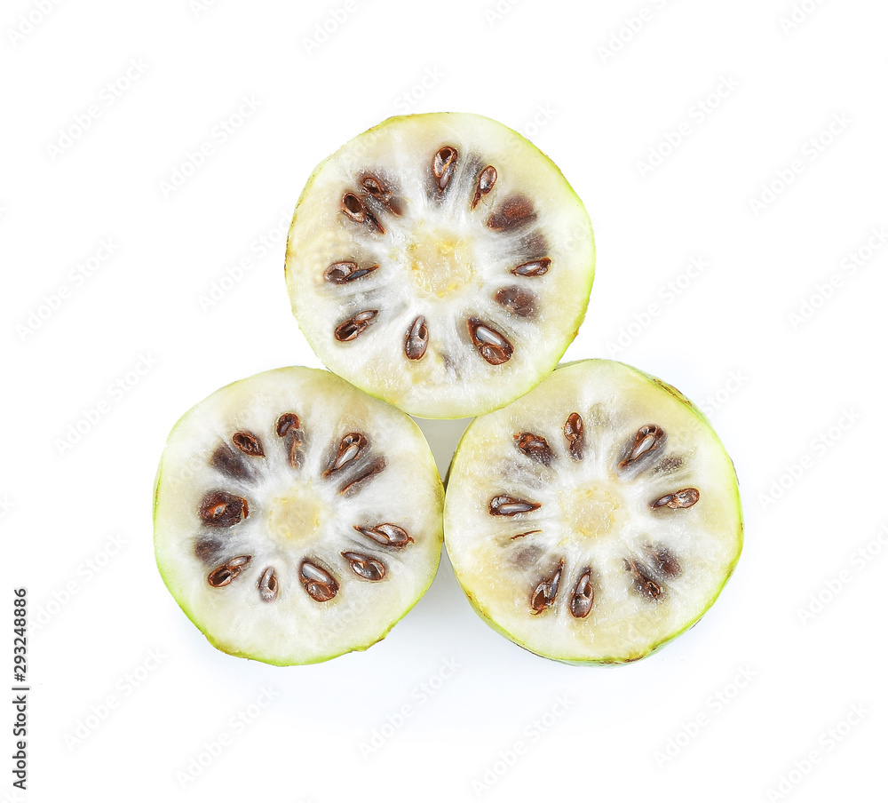 Fototapeta premium Exotie fruit, noni fruit on white background