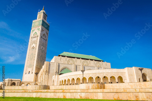 Hassan II Mosque in Casablanca. The largest mosque in Morocco.