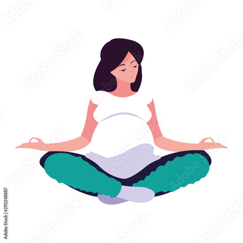 Isolated pregnant woman design icon
