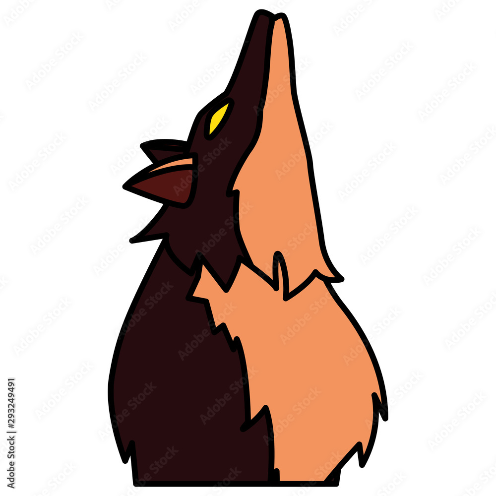 Halloween werewolf vector design icon Halloween werewolf vector design icon