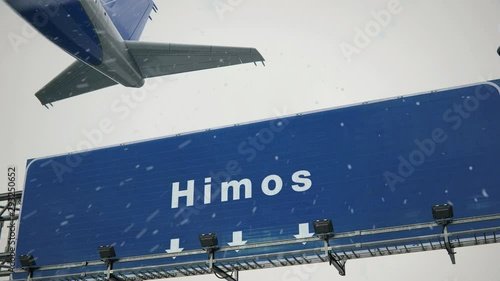 Airplane Takeoff Himos in Christmas photo