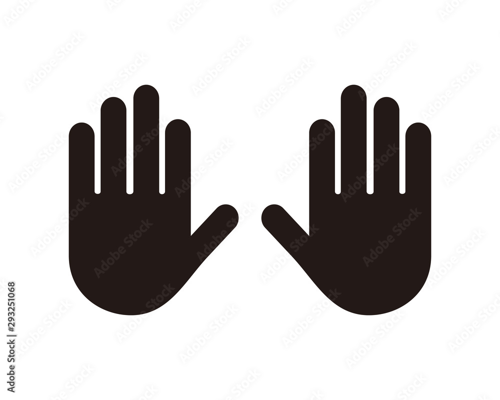 Obraz premium Hand stop icon symbol vector