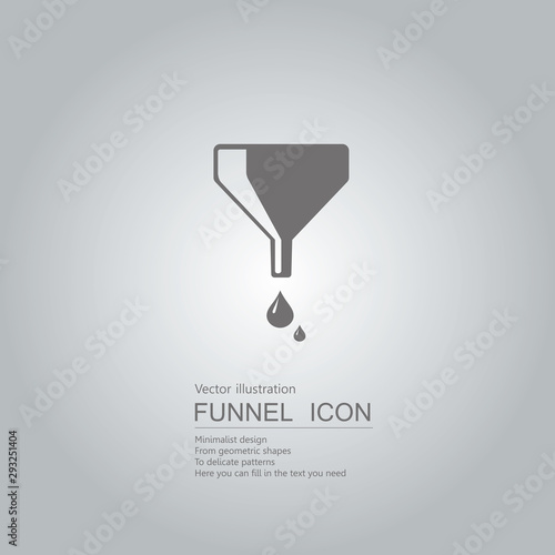 Creative design of the funnel. Isolated on grey background.