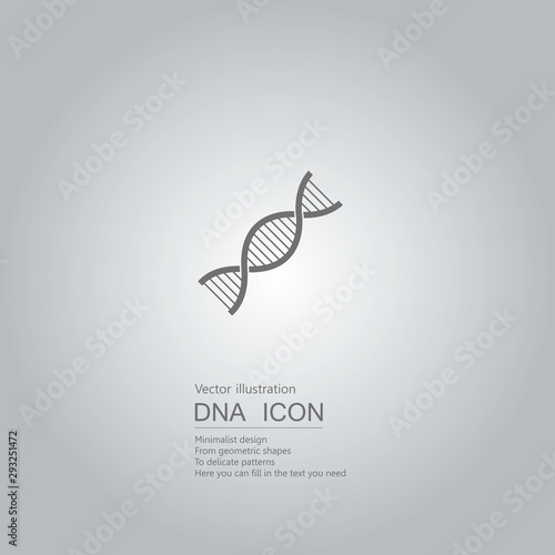 DNA icon design. Isolated on grey background.