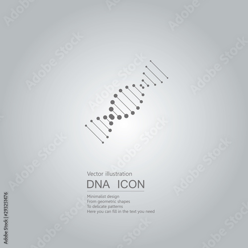 DNA icon design. Isolated on grey background.