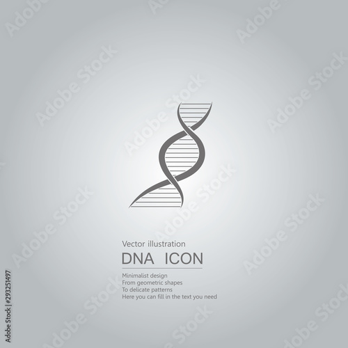 DNA icon design. Isolated on grey background.
