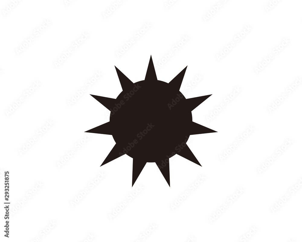 Sun icon symbol vector Sun icon symbol vector