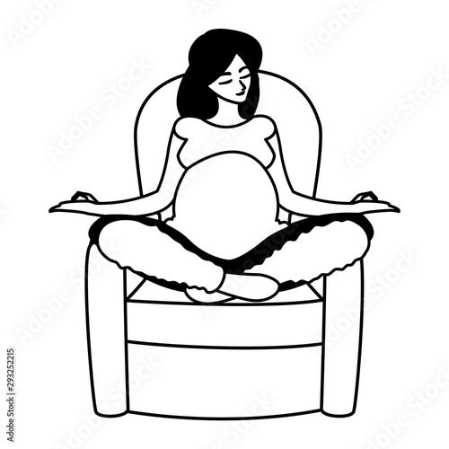 Isolated pregnant woman design icon