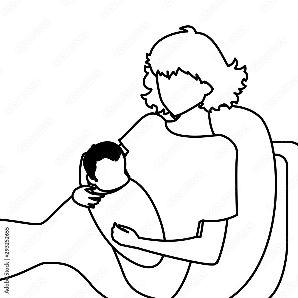 Mother with baby vector design Mother with baby vector design