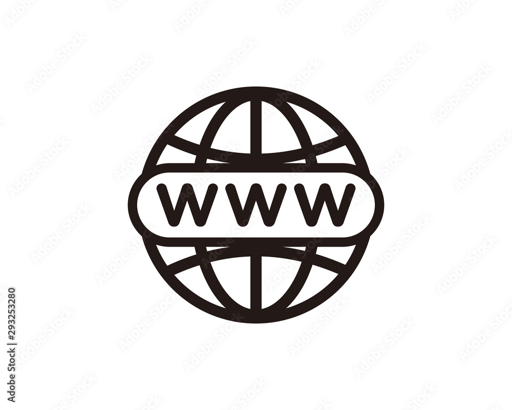 World web, website icon symbol vector World web, website icon symbol vector