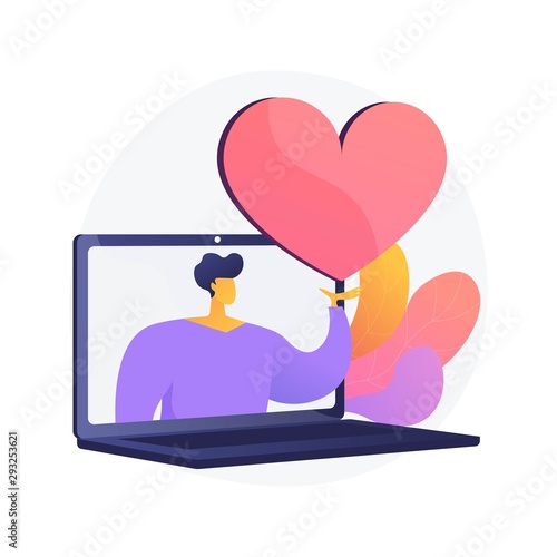 Online dating website, internet date. Romantic present, valentine day, february 14 congratulation. Social media feedback, like, modern love. Vector isolated concept metaphor illustration