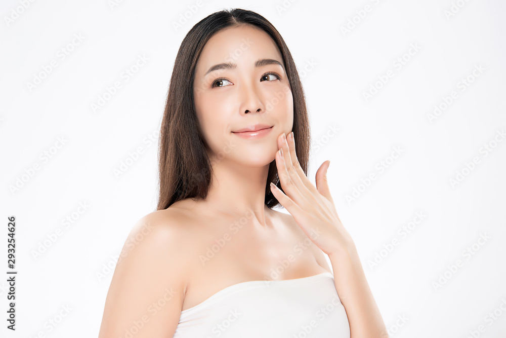 Beautiful Young Asian Woman with Clean Fresh Skin, Beautiful Young Asian Woman with Clean Fresh Skin,