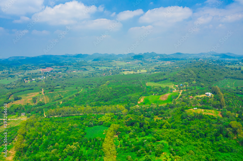 Aerial landscape of Nakornratchasrima province, Thailand