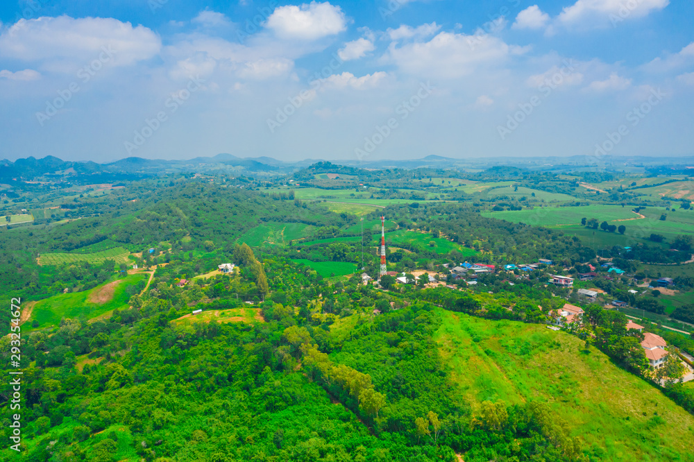 Fototapeta premium Aerial landscape of Nakornratchasrima province, Thailand