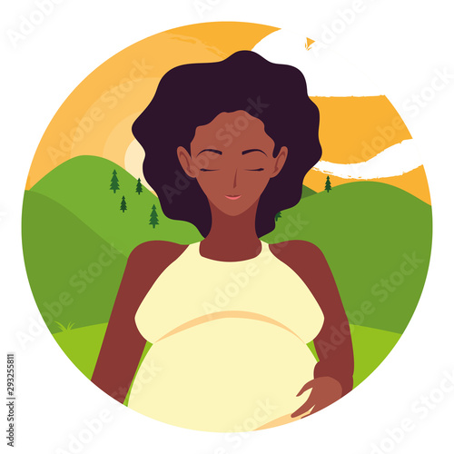 Isolated pregnant woman design icon