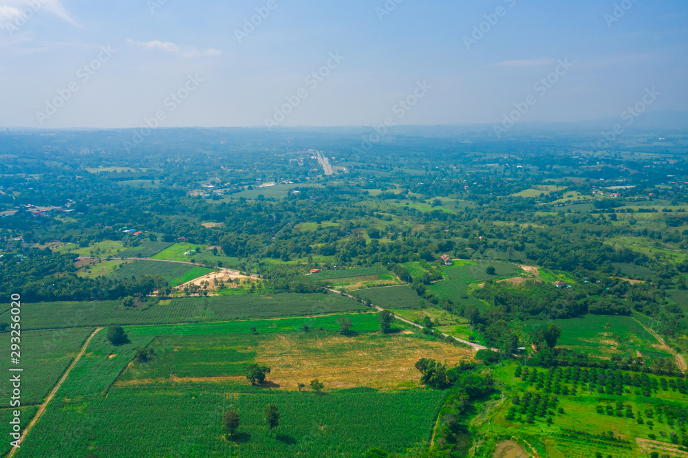 Aerial landscape of Nakornratchasrima province, Thailand