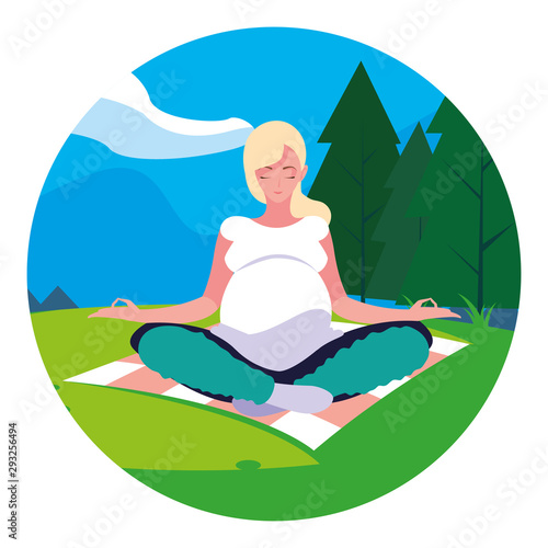 Isolated pregnant woman design icon