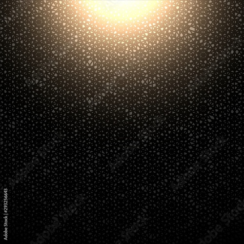 Wallpaper Mural Mystery black wall textured background. Bright light on ornamental dark backdrop. Stylish decor template. Torontodigital.ca