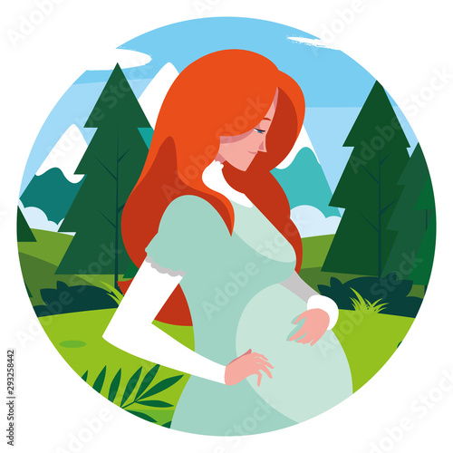 Isolated pregnant woman design icon